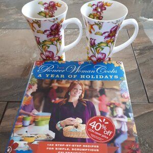 Two China Mugs and Cookbook